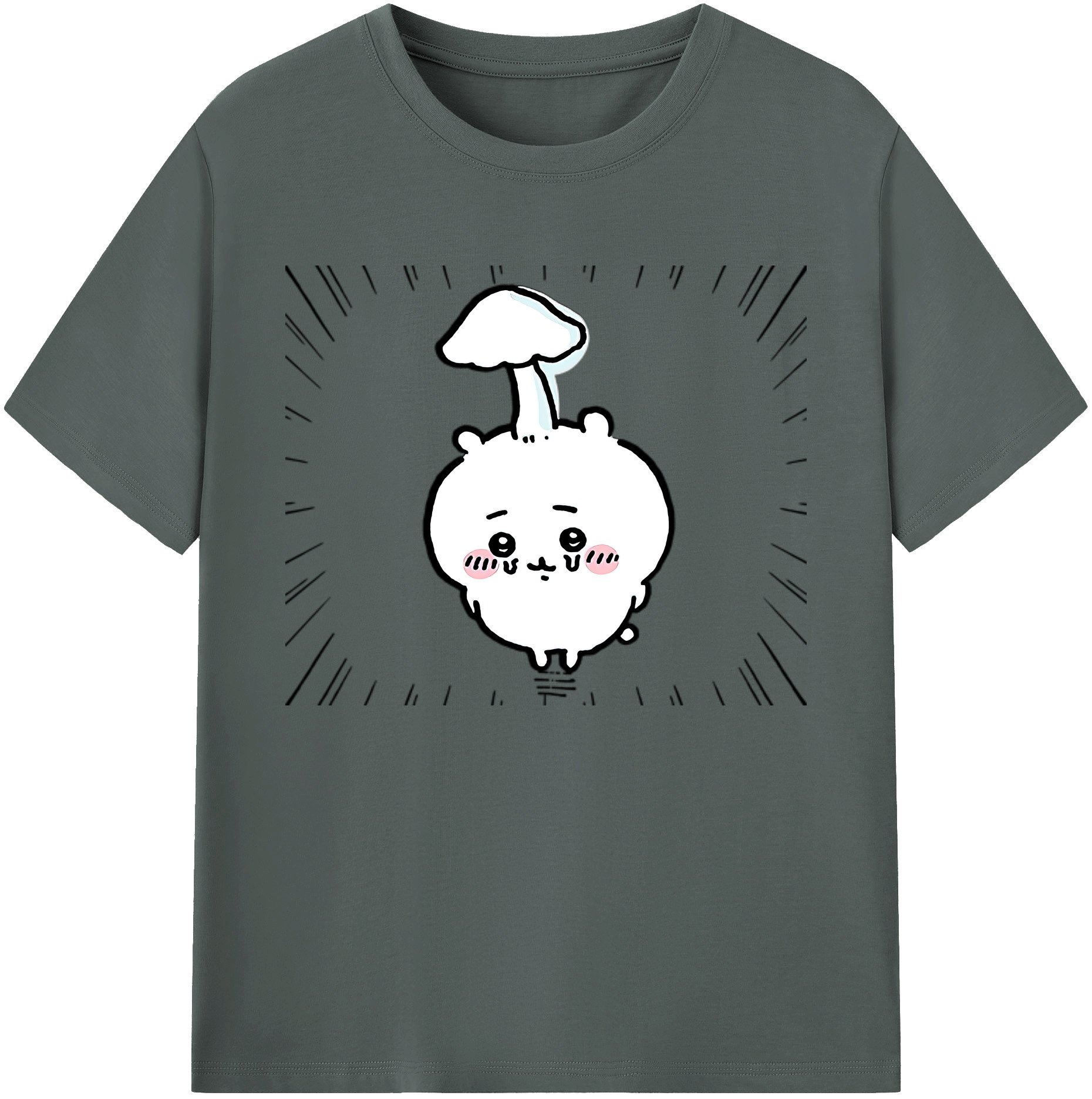 （画像用） ちいかわ ちいかわ Chii-kawa chiikawa 綿100％ メンズ半袖Tシャツ｜肌触りやわらか＆通気性